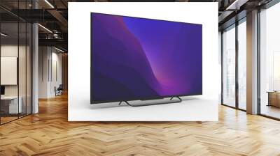 Smart tv angle view with shadow 3d render Wall mural