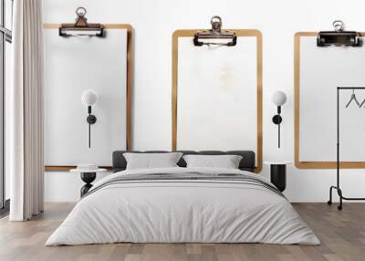 Blank clipboard isolated on a transparent background 
 Wall mural