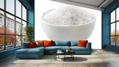 sugar in a bowl isolated on a transparent background  Wall mural