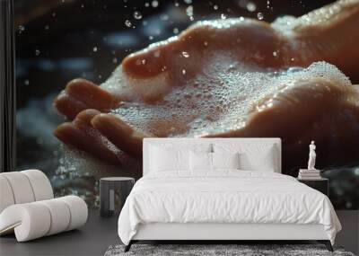 HAND wash, keep clean hand, protect bacteri Wall mural