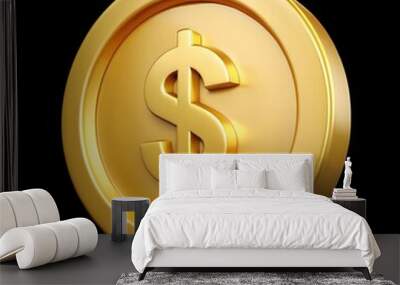 a golden dollar coin Wall mural