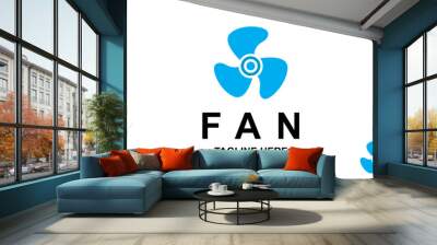 Table Fan Logo Design Template. Wall mural