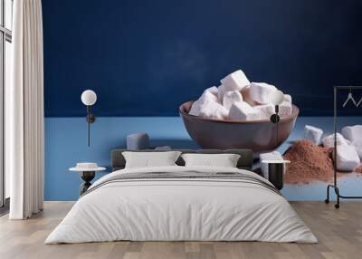 White bowl with marshmallows
 Wall mural