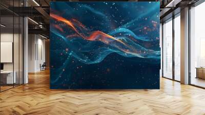 Abstract futuristic background depicting data transfer and technology concepts within a futuristic cyberspace environment. Wall mural