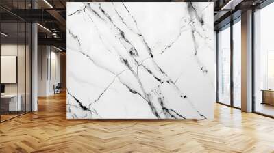 Natural white marble texture for tiles, wallpaper, and luxurious background designs; high-resolution stone ceramic art wall interiors Wall mural