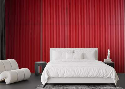 seamless striped texture Red metal panel wall background Wall mural