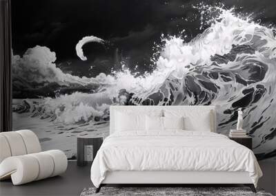 The White Wave Wall mural