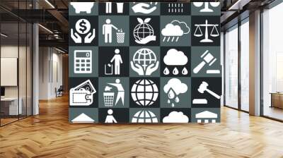 set of icons for web design Wall mural