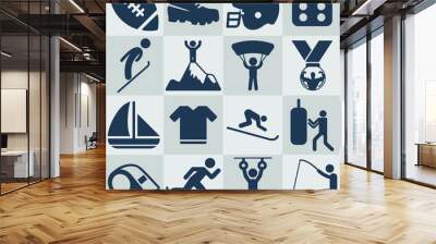 Vector icon set for sports and achieve Wall mural