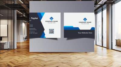 Business card design template, Clean professional business card template, visiting card, business card template.
 Wall mural