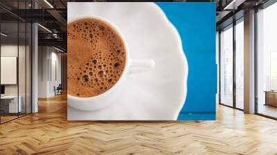 greek coffe on a blue table Wall mural