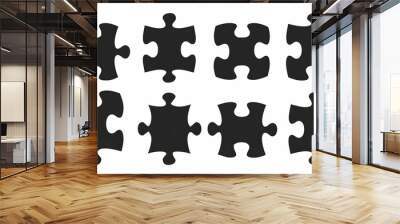 a 3D-style puzzle vector icon illustrating jigsaw pieces connecting together, follow these guidelines Wall mural