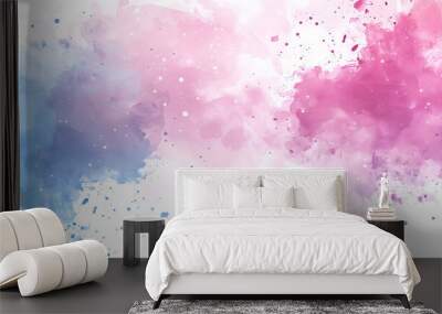 A trail of particles in an abstract background, with a lens flare effect and a cool color temperature, isolated on a solid white background. isolated on a solid white background design Wall mural