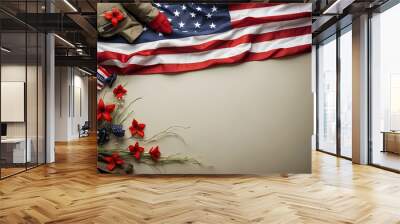 Create a meaningful Memorial Day background to honour our military. Wall mural