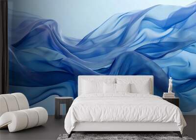 Floating air blue fabric Background Wall mural