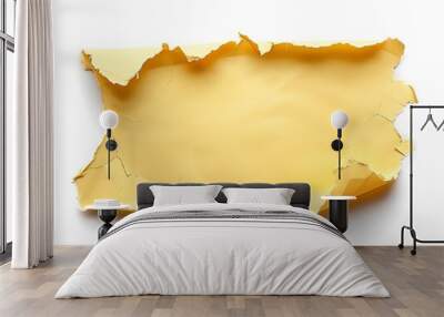 Pieces of torn paper on white background, space for text. Wall mural