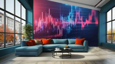 financial analysis presentations, investment reports, or digital dashboards focused on stock market analysis and economic data. Wall mural