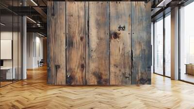 Old wooden background with grunge style Wall mural