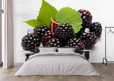 Dewberry isolated on white background Wall mural