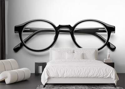 eyeglasses isolated on white background Wall mural