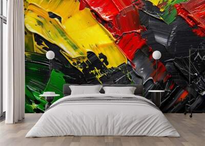 Multicolored art painting canvas texture background Wall mural