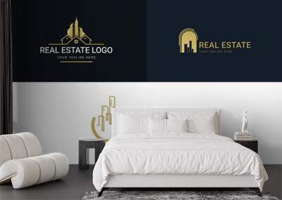 Modern Real Estate Logo Set Template  Wall mural