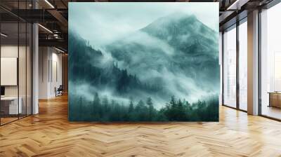 beautiful mountains lake view scenery landscape wallpaper abstract photo art , cards , banners Beauty of nature concept Wall mural