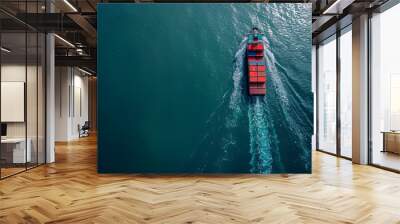 Big empty ship at sea,generative ai Wall mural