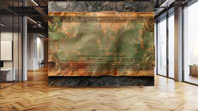 old Blank Check or paper for business concept  Wall mural