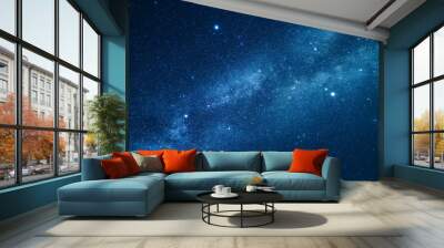 Stars and galaxies with views of night sky Wall mural