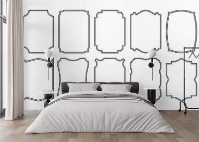 A set of simple vintage style frames Wall mural