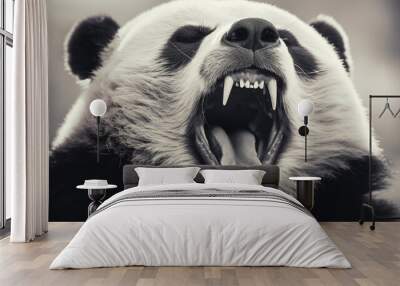 Panda yawning Wall mural