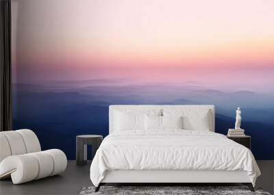 A simple gradient transitioning from a light to dark shade, creating a calm and soothing backdrop Wall mural