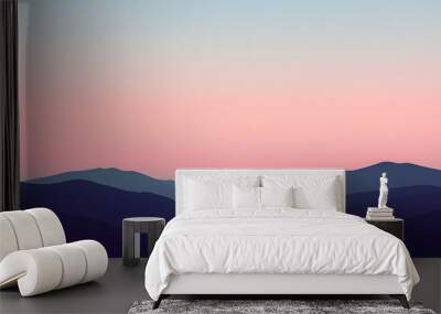 A simple gradient transitioning from a light to dark shade, creating a calm and soothing backdrop Wall mural