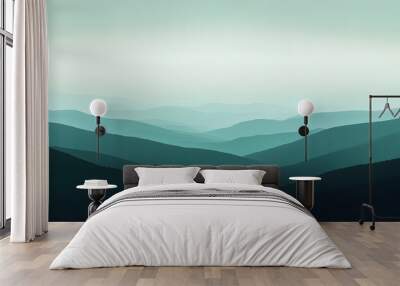 A simple gradient transitioning from a light to dark shade, creating a calm and soothing backdrop Wall mural