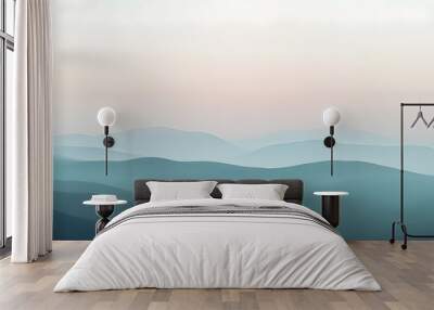 A simple gradient transitioning from a light to dark shade, creating a calm and soothing backdrop Wall mural