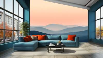 A simple gradient transitioning from a light to dark shade, creating a calm and soothing backdrop Wall mural