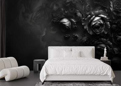 black and white background Wall mural