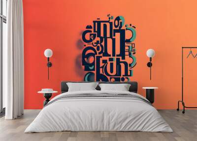 Feature typography quotes in bold, stylish fonts with a clean background for an inspiring and motivational design Wall mural