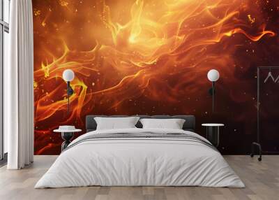 fire background Wall mural