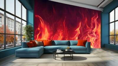 fire background Wall mural