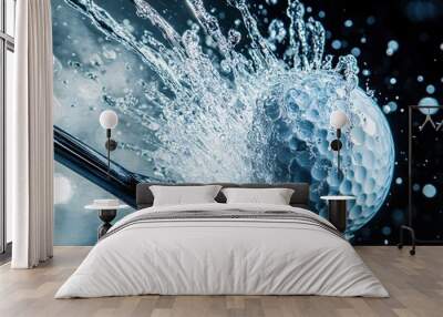 Golf Ball Water Splash Wall mural