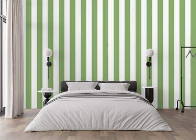 Light Green and White Stripes Seamless Pattern - Narrow vertical light green and white stripes seamless pattern Wall mural