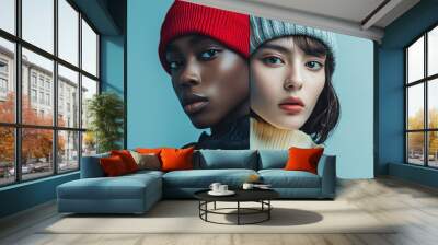 portrait of a couple Wall mural