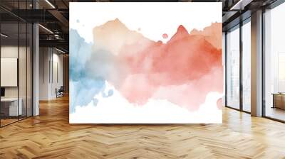 Soft watercolor splashes or strokes in muted tones, offering an artistic yet understated look Wall mural