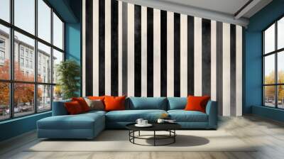 Thin, repeating lines or stripes, either vertical or horizontal, on a neutral background Wall mural