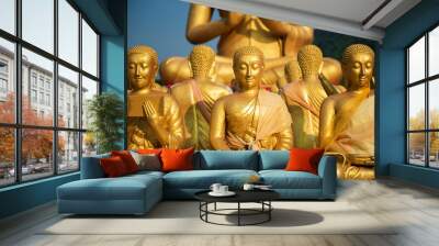 Buddha image used as amulets of Buddhism religion Wall mural