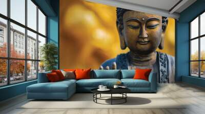 Buddha statue used as amulets of Buddhism religion. Wall mural