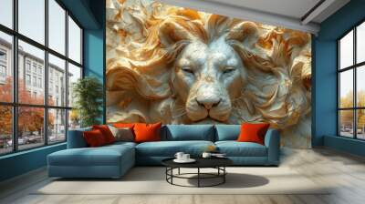 a_photograph_of_a_lion Wall mural