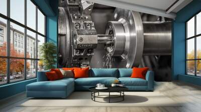 Industry lathe machine work Wall mural